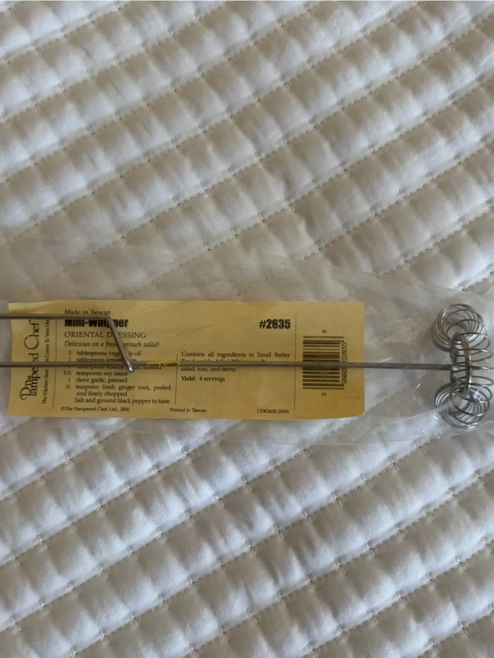 Pampered Chef Mini Whipper in Silver Stainless